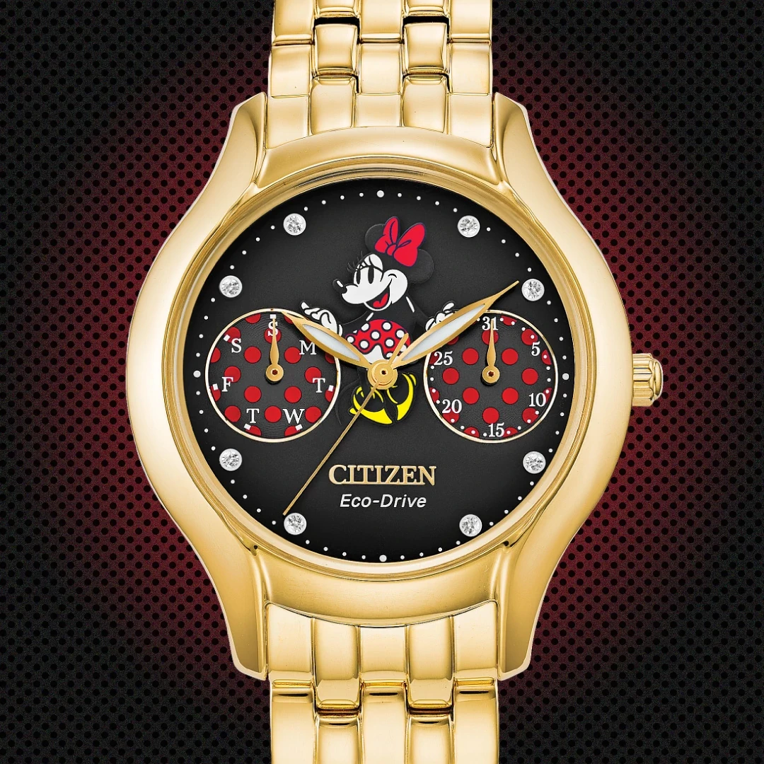 Positively Minnie Black Dial Stainless Steel Bracelet FD4018-55W